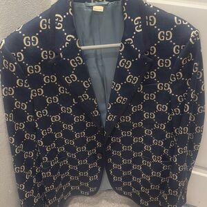 Gucci Blue Jacket with GG Design